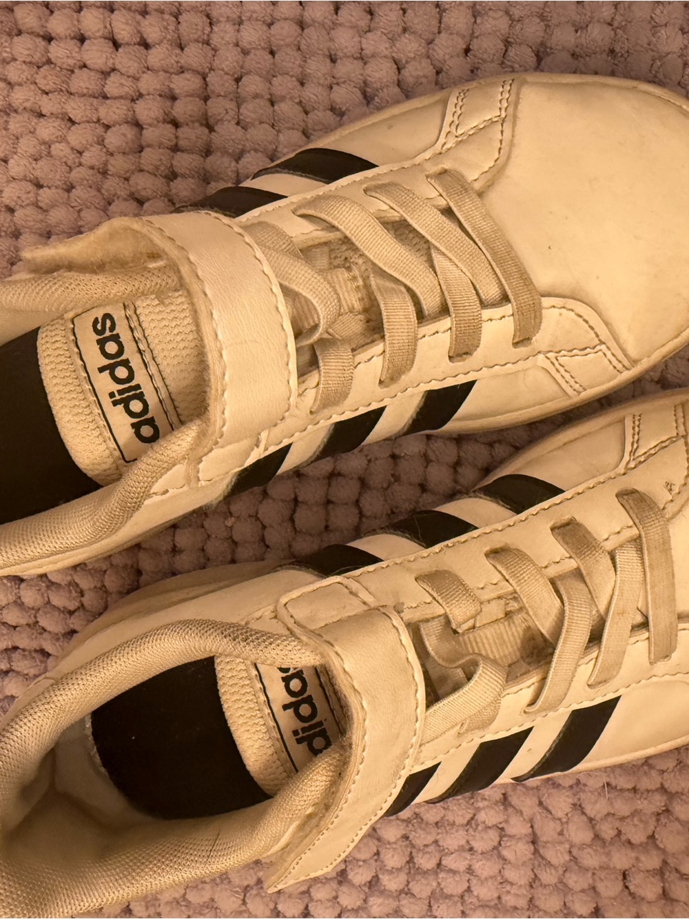 adidas White and Black Low-Top Sneakers